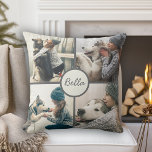 Coussin 4 Photo Animal de Compagnie Chien Personnalisé ave<br><div class="desc">Montrez 4 de vos photos de chiens préférées avec ce coussin d'accent photo-modèle personnalisé. Il propose des photos en forme de carré de votre chien et un modèle de texte à personnaliser avec leur nom. C'est une excellente façon de profiter des photos préférées de vos animaux de compagnie, membres de...</div>