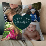 Coussin 4 Photo Collage grand-père Cadeaux Famille personn<br><div class="desc">4 Photo Collage grand-père Cadeaux Famille personnalisée</div>