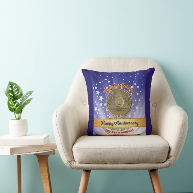 Coussin 50 ans de NOM PERSONNALISÉ Miracle d'anniversaire  (Chaise)