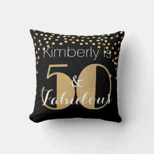Coussin 50 ans et Fabuleux Fête d'anniversaire personnalis