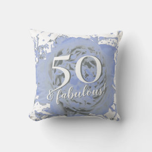 Coussin 50 et fabuleux ! Bleu et blanc
