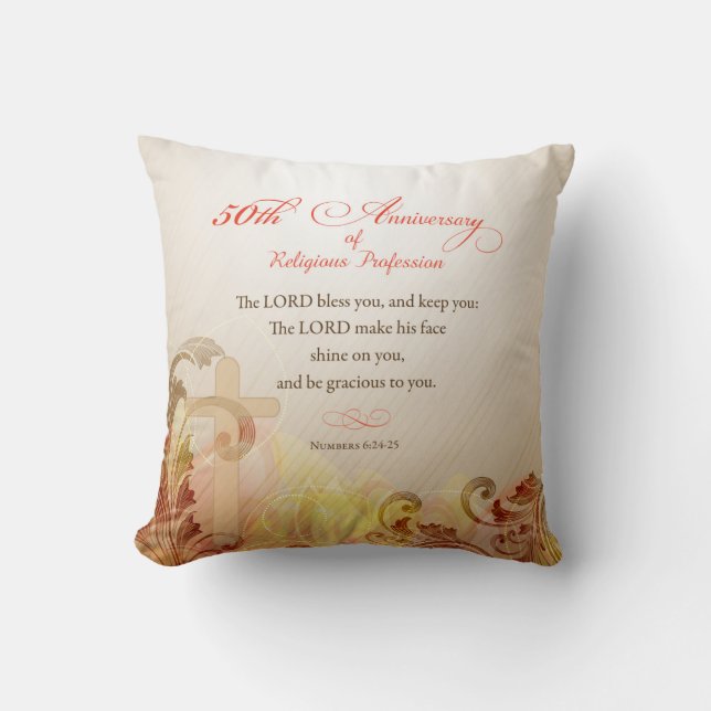 Coussin 50e anniversaire de la profession religieuse, Nun (Recto)