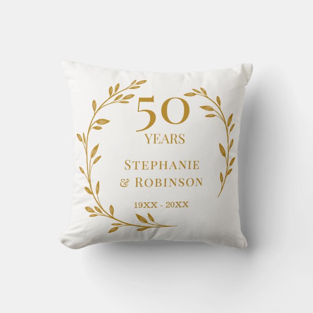 Coussin 50e anniversaire de mariage  (Recto)