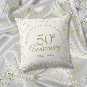 Coussin 50e anniversaire de Mariage Gold Dust Confett