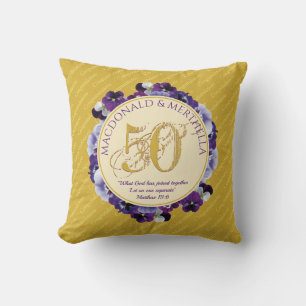 Coussin 50e anniversaire du Mariage GOLDEN   Christian Thr
