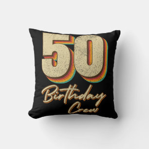 Coussin 50e Anniversaire Équipage 50 Équipe d'équipage Jet