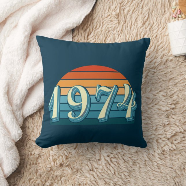 Coussin 50e anniversaire Vintage 1974 (Couverture)
