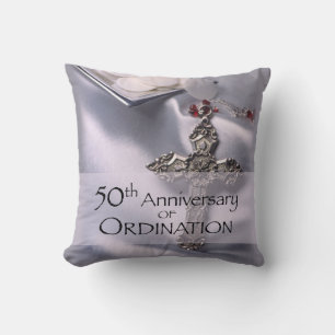 Coussin 50e personnalisation Nom de l'ordre Anniversaire C