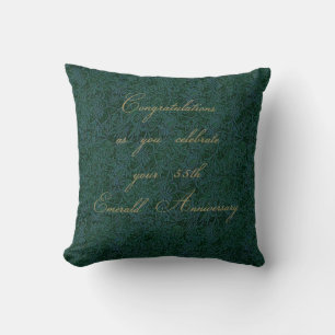 Coussin 55e Anniversaire d'émeraude Pillow