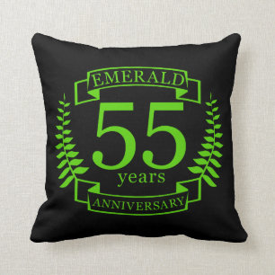 Coussin 55e ANNIVERSAIRE Mariage EMERALD