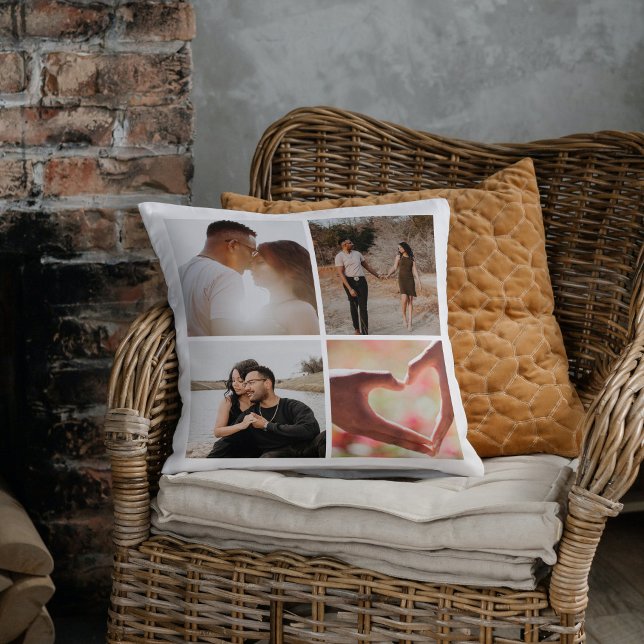 Coussin 5 photo Collage personnalisé Personnalisé (Créateur téléchargé)