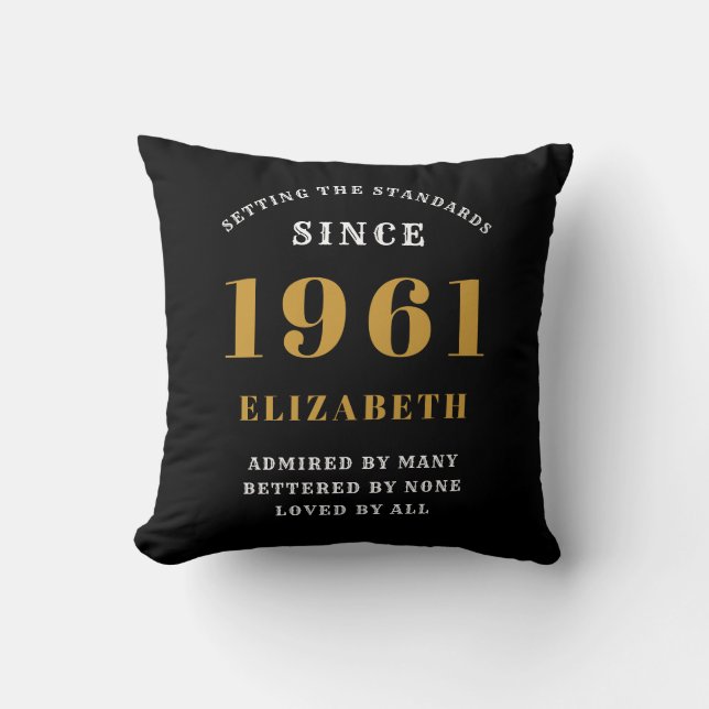Coussin 60e anniversaire 1961 Black Gold (Recto)