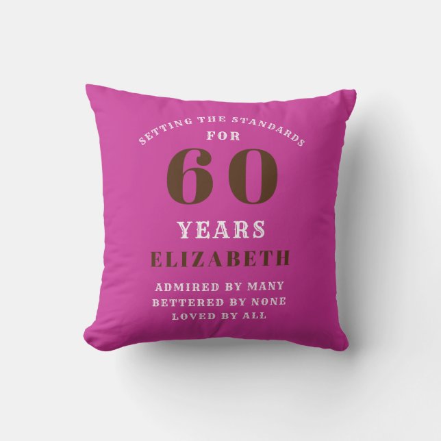 Coussin 60e anniversaire Normes d'établissement Ajouter vo (Recto)