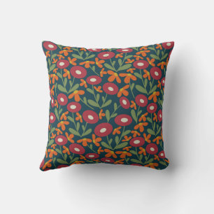 Coussin 60s Retro Summer Navy Bleu