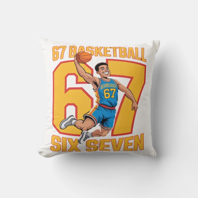 Coussin 67 Basketball Six Seven (Recto)