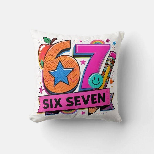 Coussin 67 Jours École 67 Six Sept Drôle 67 Enseignants Ét (Recto)