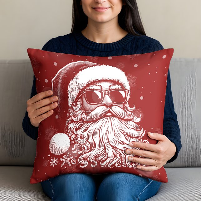 Coussin 67 Meme Drôle Santa Dit Six Sept Noël (Créateur téléchargé)