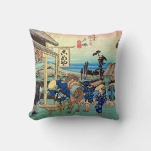 Coussin 6. 戸塚宿, 広重 Totsuka-juku, Hiroshige, Ukiyo-e