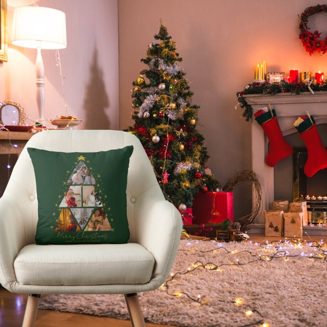 Coussin 6 décoration de Noël en forme d'arbre photo (Créateur téléchargé)