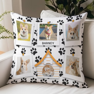 Coussin 6 Photo Collage Ajouter Nom Chien House Empreintes