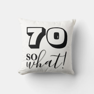 Coussin 70 Alors quelle citation drôle Black White 70e ann