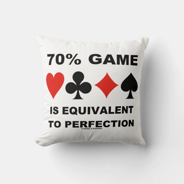 Coussin 70% Jeu Est Équivalent À L'Humour De Pont De Perfe (Recto)