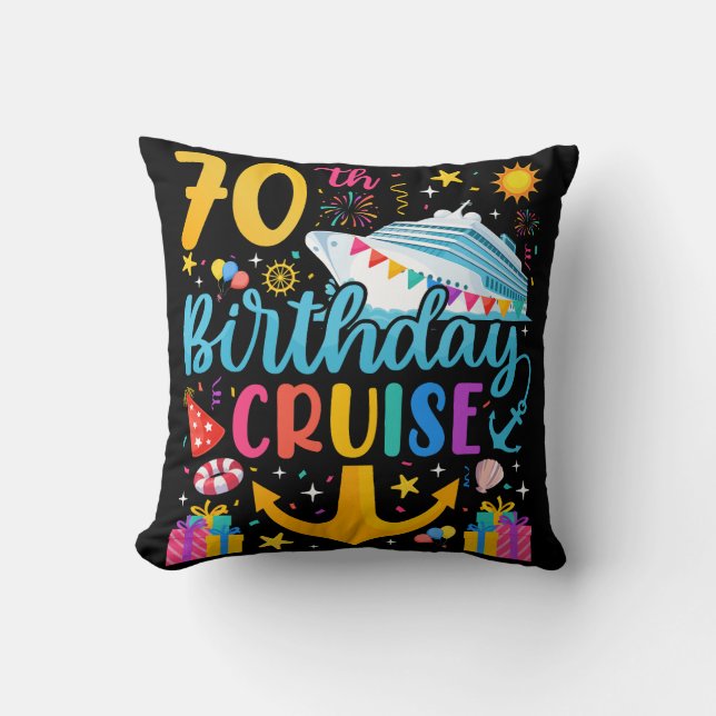 Coussin 70e anniversaire Croisière B-Day Party (Recto)