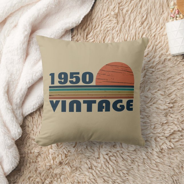 Coussin 75e anniversaire vintage personnalisé (Couverture)