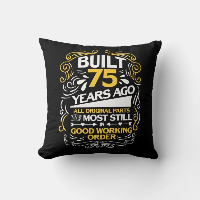 Coussin 75e cadeau d'anniversaire pour un enfant de 75 ans (Recto)