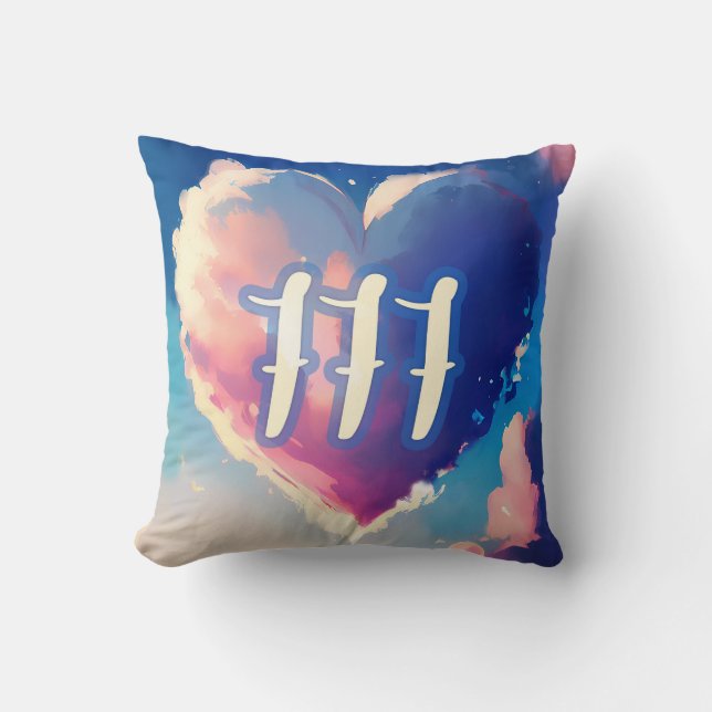 Coussin 777 Numéro d'ange : Une Tapisserie de sérénité cos (Recto)