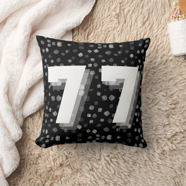 Coussin 77|Sept Fois|Coussins|Noir & Blanc (Couverture)