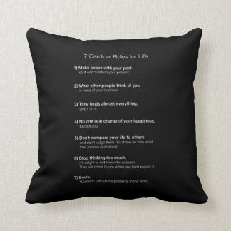 Coussin 7 règles cardinales pendant la vie