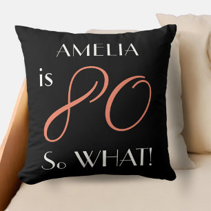 Coussin 80 donc ce drôle noir rose Script 80e anniversaire