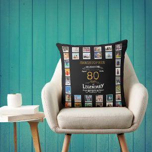Coussin 80e anniversaire Black Gold Legendary Photo