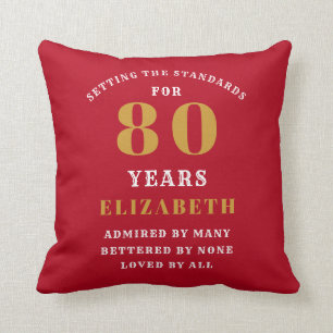 Coussin 80e anniversaire Normes d'établissement Ajouter vo