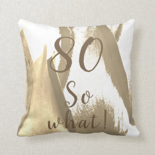 Coussin 80e anniversaire Tulipes d'or Lancer l'oreiller