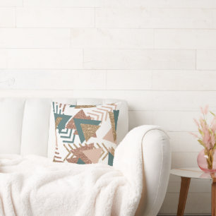 Coussin 80s rétro Abstrait   les années 70 Palette Vert et