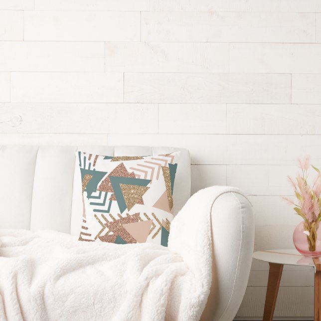 Coussin 80s rétro Abstrait | les années 70 Palette Vert et (Canapé)