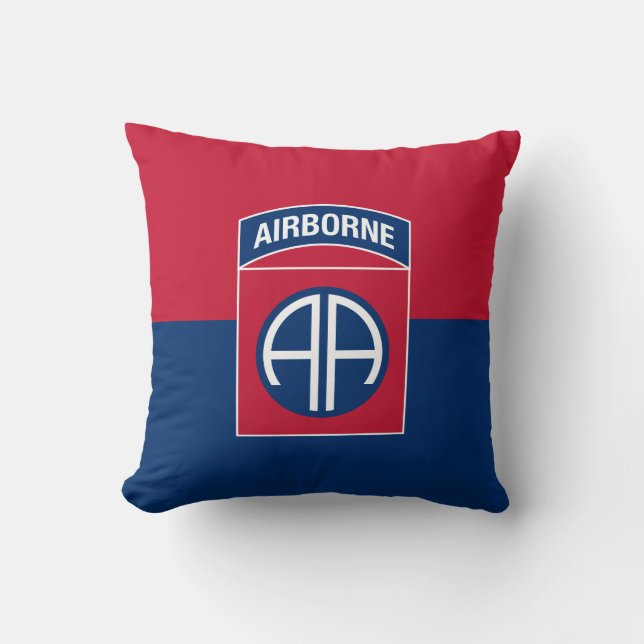 Coussin 82e division aérienne Flag Military Vétéran (Recto)