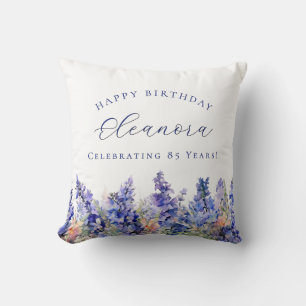 Coussin 85e anniversaire Juillet Fleur de naissance Cadeau