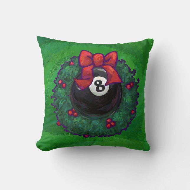 Coussin 8 Balle Noël en vert (Recto)