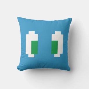 Coussin 8 Bits Pixel Manga Yeux verts