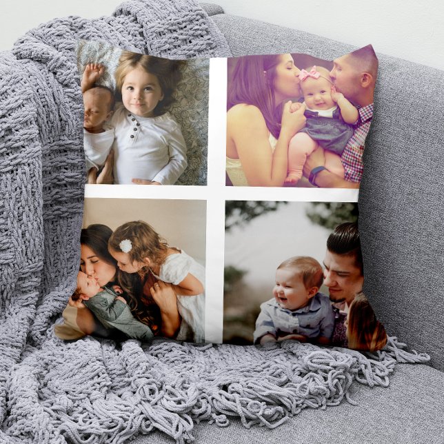 Coussin 8 Collage de photos personnalisé (Créateur téléchargé)