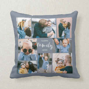 Coussin 8 Collage photo Famille moderne personnalisée  As