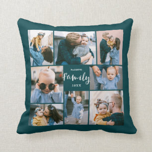 Coussin 8 Photo Collage Famille Moderne Personnalisée   TU