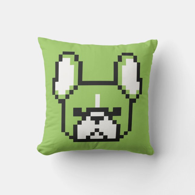 coussin à 8 bits de Frenchie (Recto)
