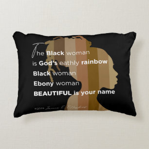 Coussin à accent « Femme d'ébène » Beau est votre