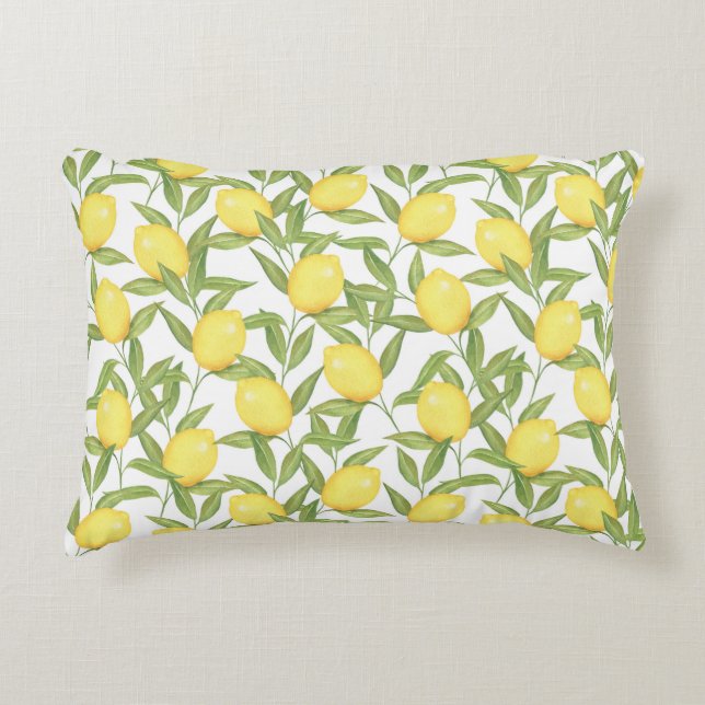 Coussin à accents citron (Devant)