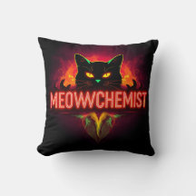 Coussin à accents foncés (MÉOWCHEMIST double face