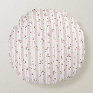 Coussin à accents ronds à motif floral délicat